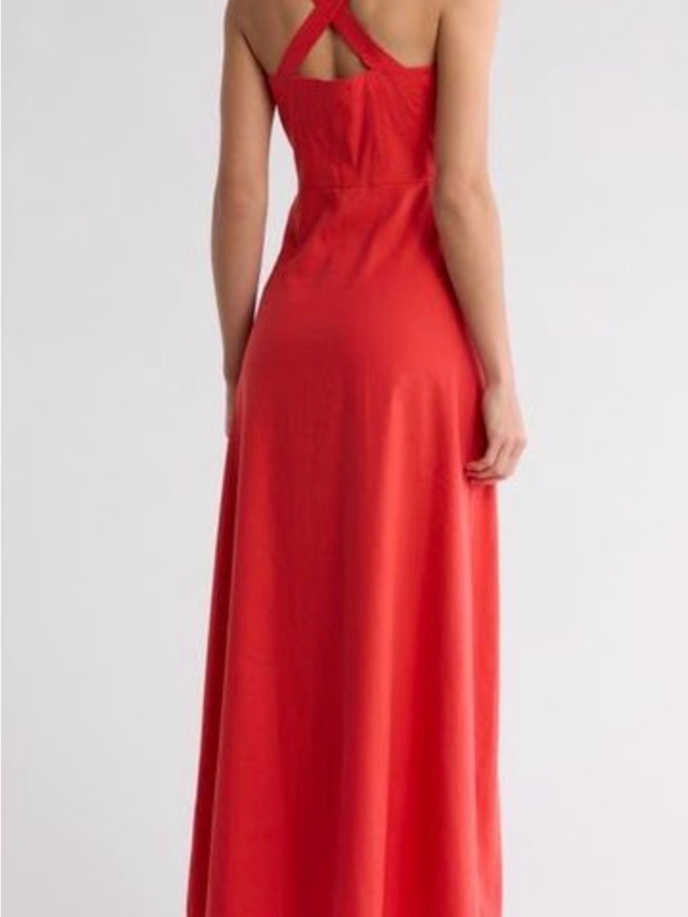 Theory Seamed Maxi Dress-  Linen Blend size 2 NWT